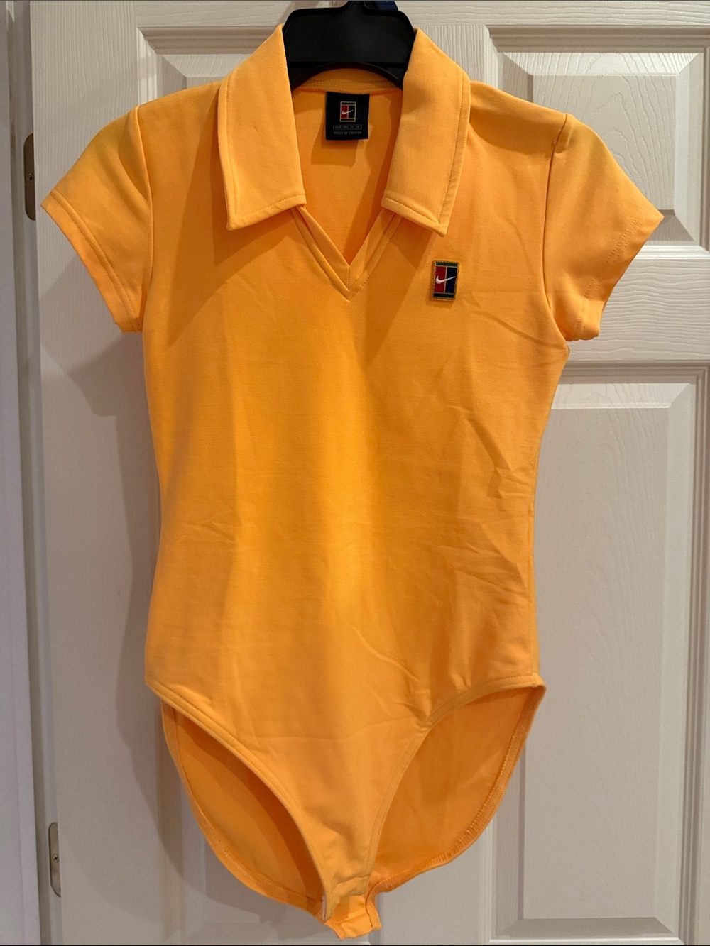Vintage Nike Women's Orange/Yellow Bodysuit